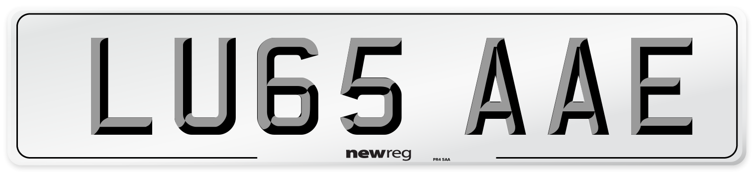 LU65 AAE Number Plate from New Reg